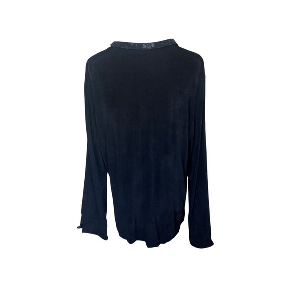 Chicos Travelers Slinky Knit Cardigan Top Sweater Size XL Holiday Jacket Acetate - Picture 5 of 8